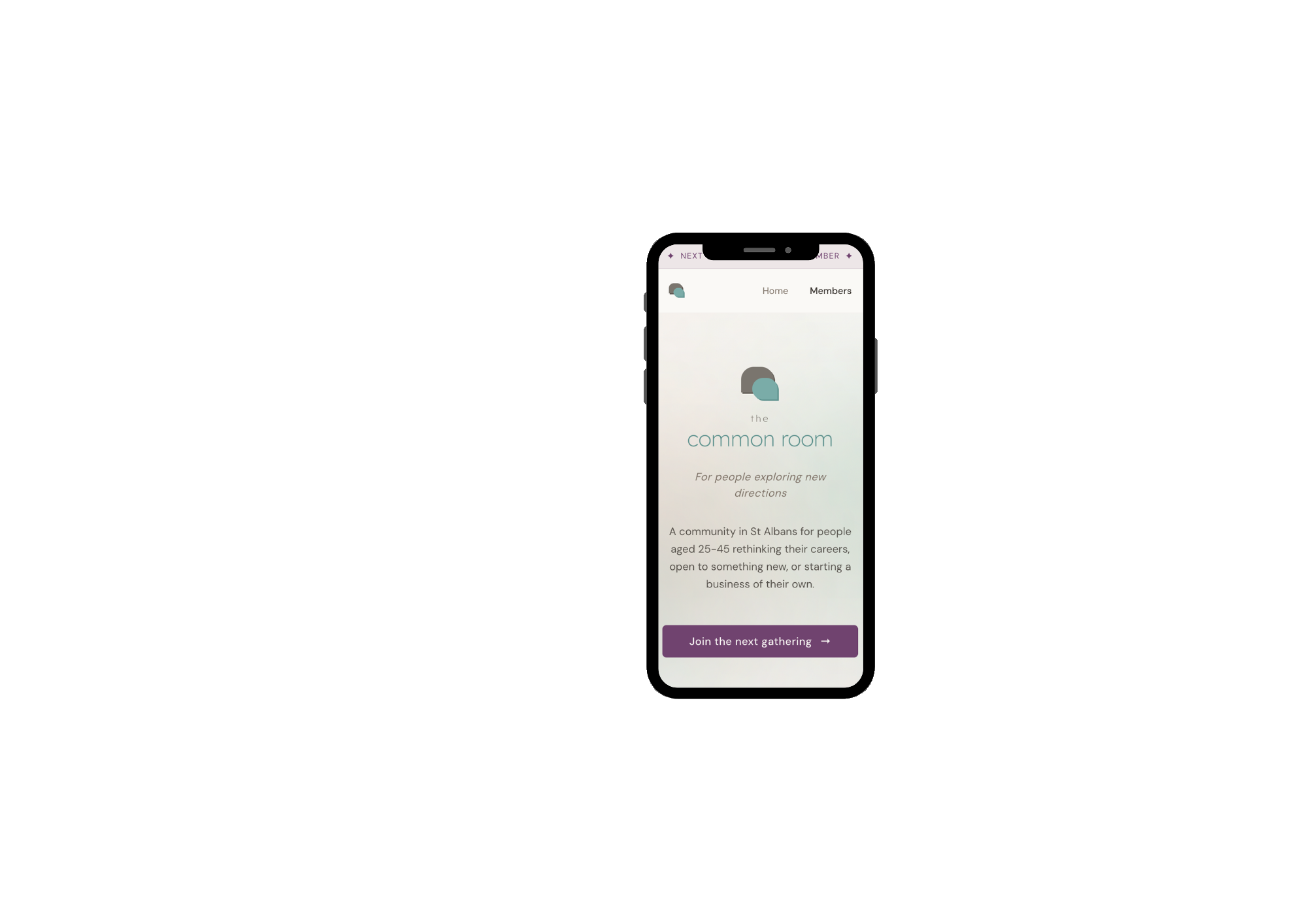 The Common Room — website design